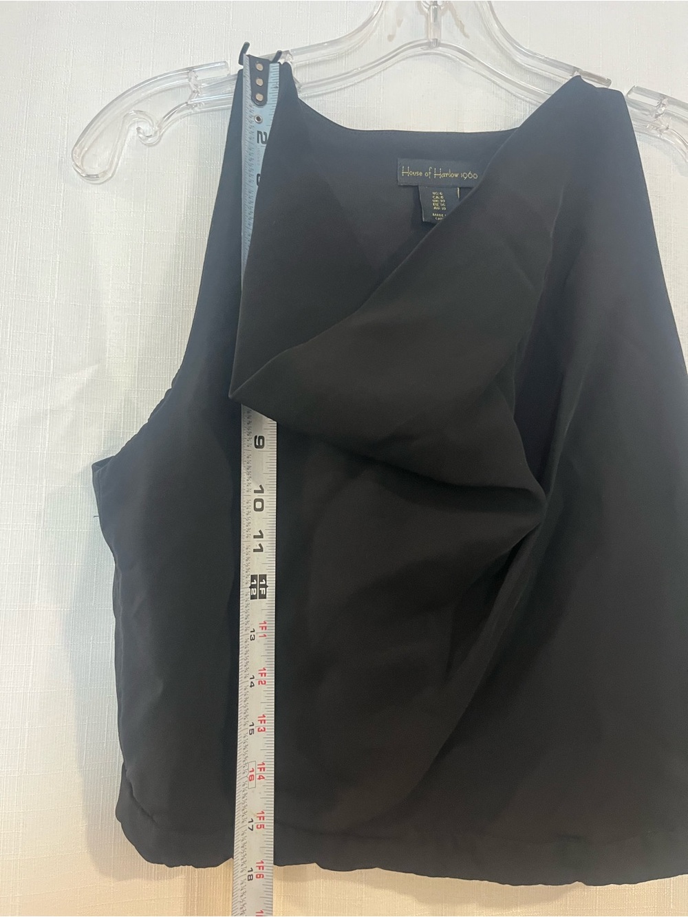 House of Harlow 1960 Black One-Shoulder Draped Top
